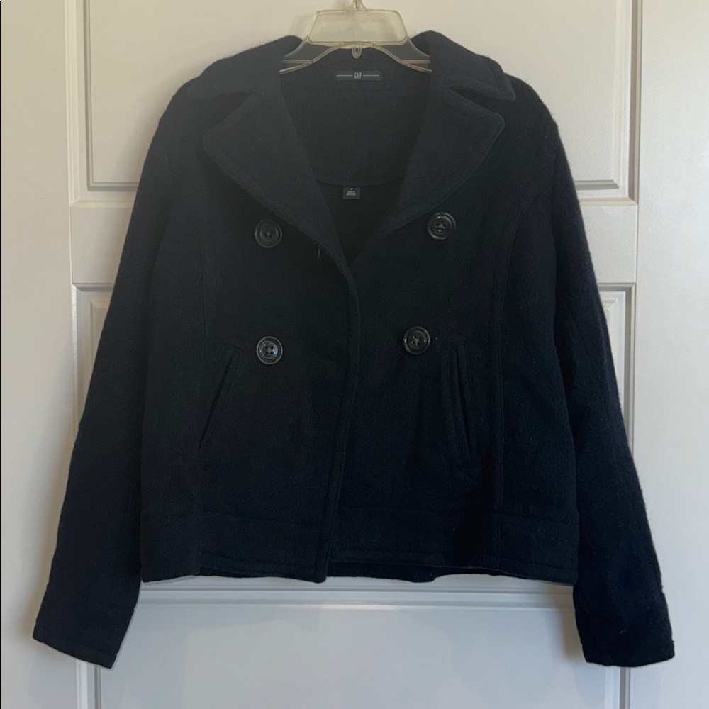 Women's Navy Double-Breasted Jacket